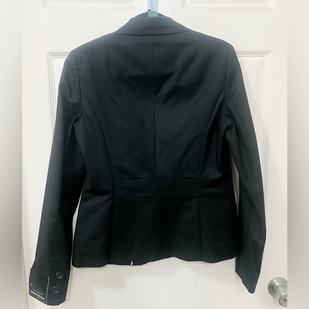 New Banana Republic Sleek Sculpted Blazer Black Women's Size Small - Picture 6 of 6